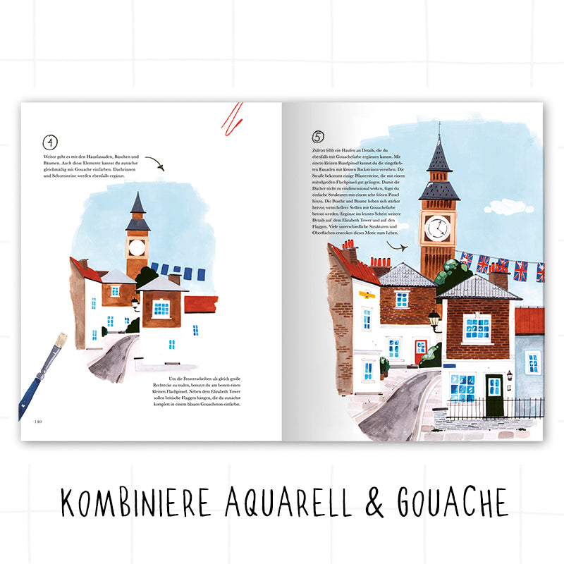BUNT UM DIE WELT: Aquarell und Gouache