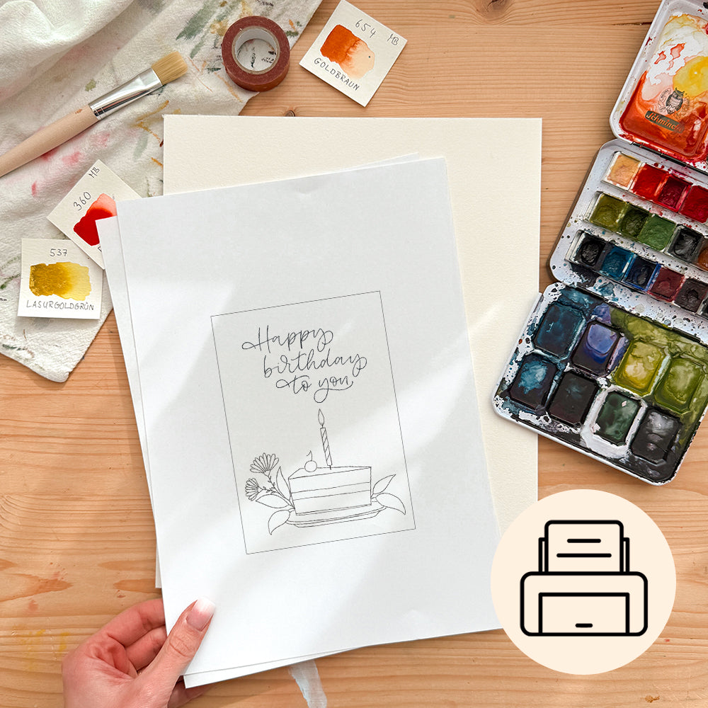 GRUSSKARTEN Malvorlagen