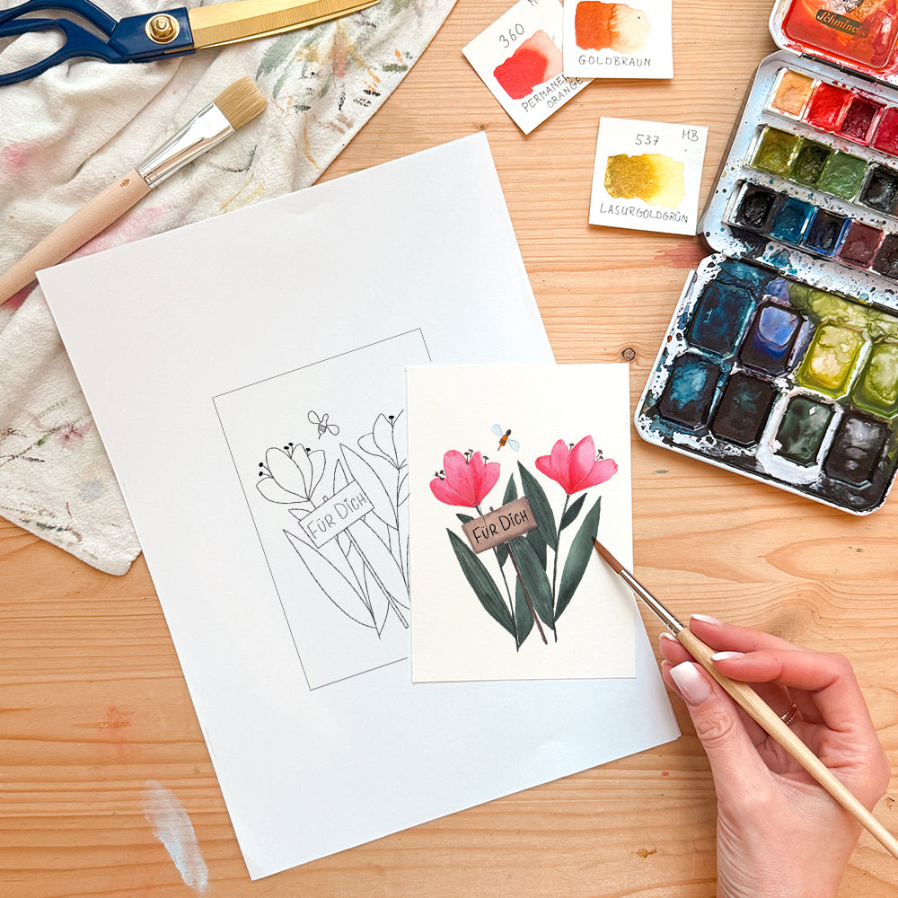 GRUSSKARTEN Malvorlagen