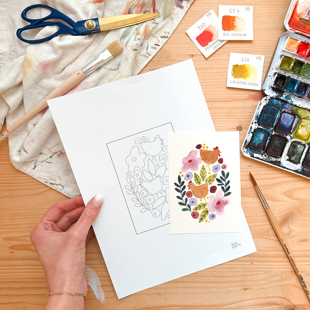 OSTERPAKET Malvorlagen