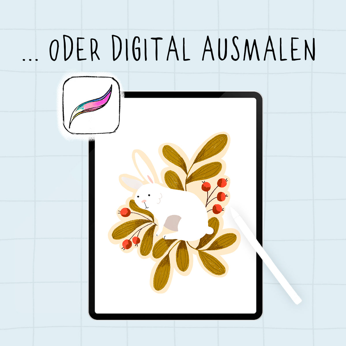 OSTERPAKET Digitale Malvorlagen