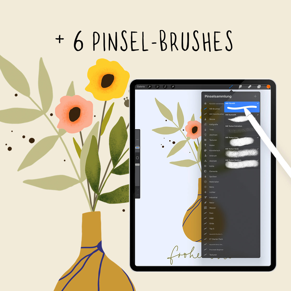 PROCREATE Floral Brushset