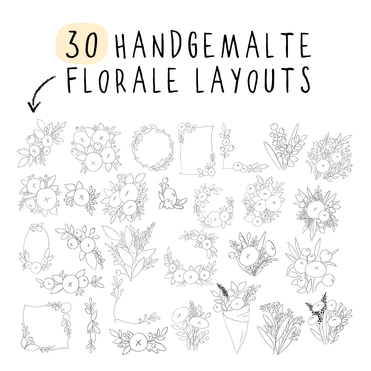 PROCREATE Floral Layouts