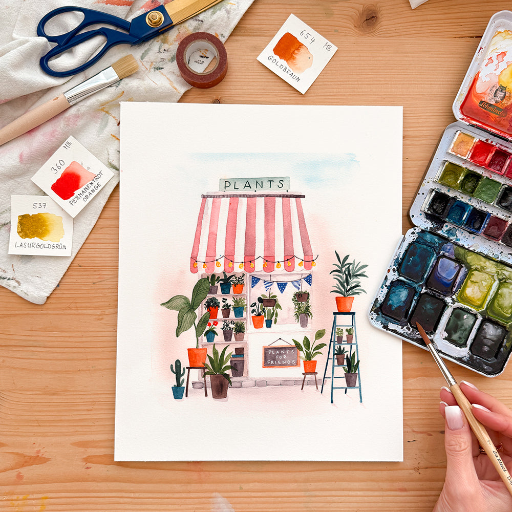 URBAN WATERCOLOR Malvorlagen