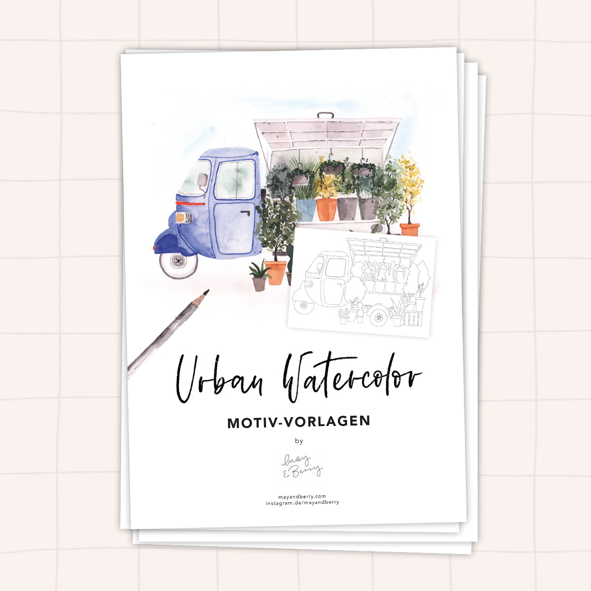 URBAN WATERCOLOR Malvorlagen