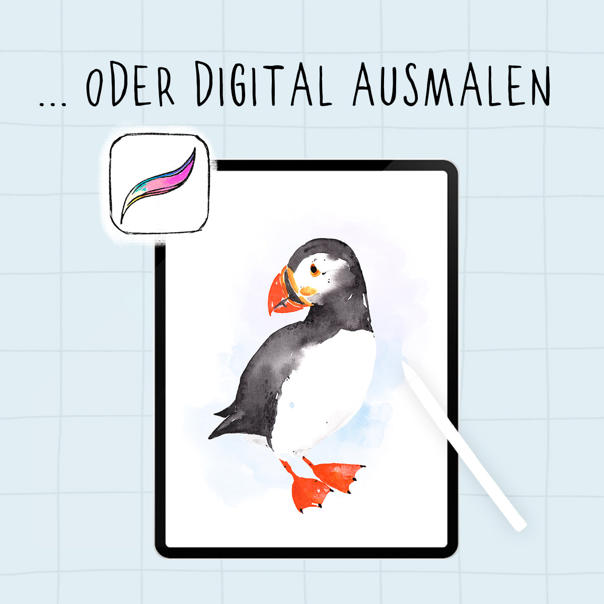 TIERE Digitale Malvorlagen
