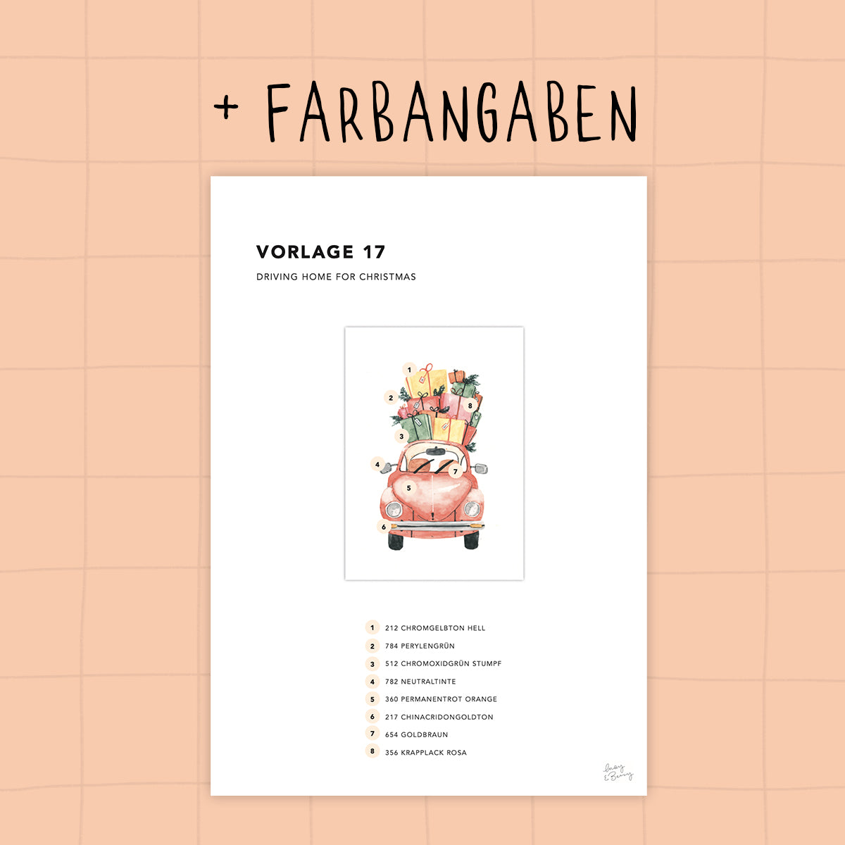 WEIHNACHTSKARTEN Digitale Malvorlagen