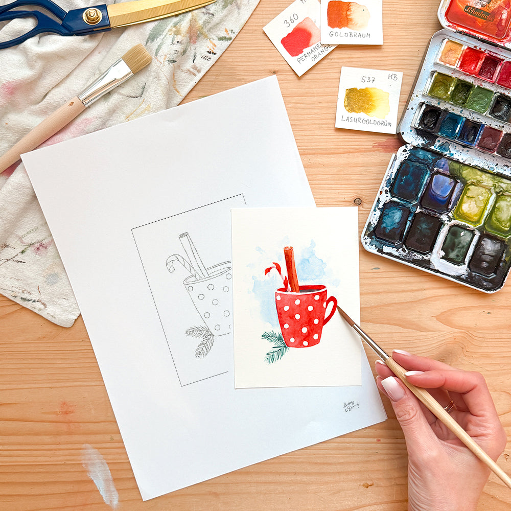 WEIHNACHTSKARTEN Malvorlagen