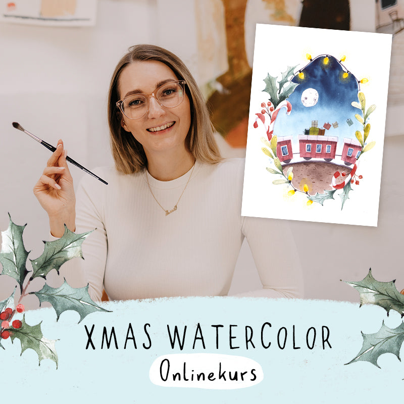 XMAS WATERCOLOR Onlinekurs