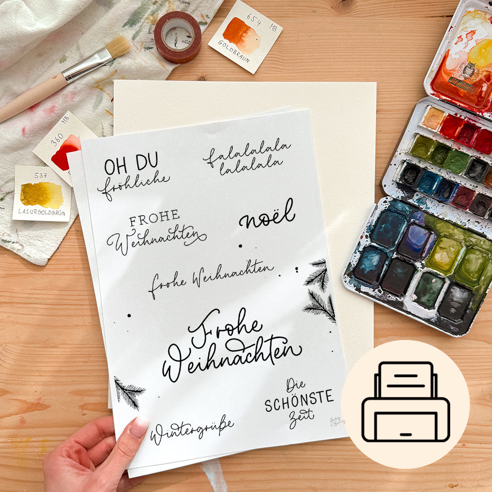 XMAS LETTERINGS Vorlagen