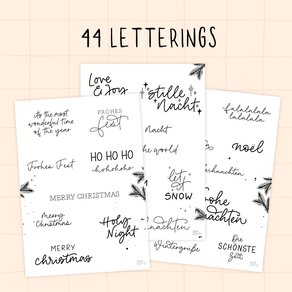 XMAS LETTERINGS Vorlagen