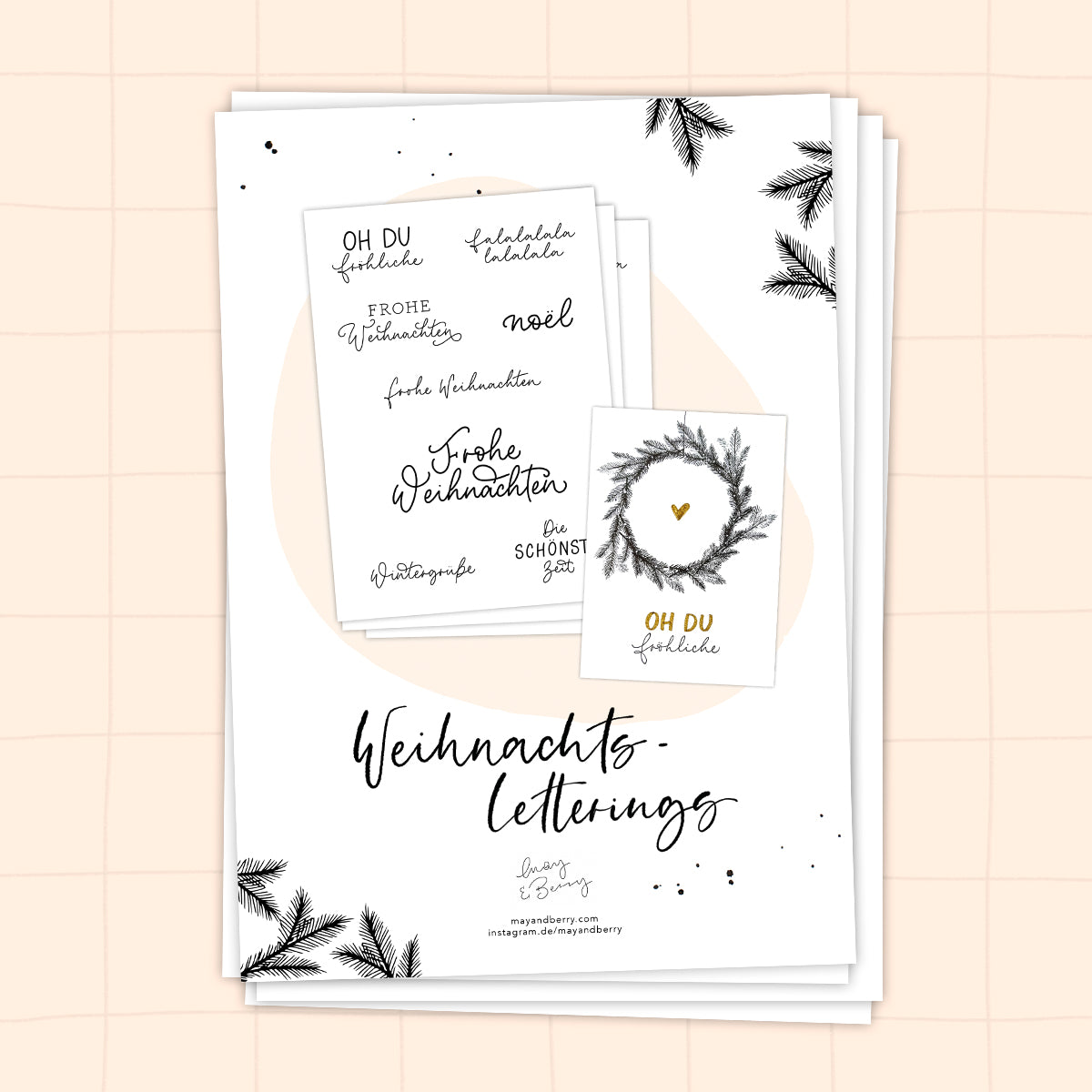 XMAS LETTERINGS Vorlagen