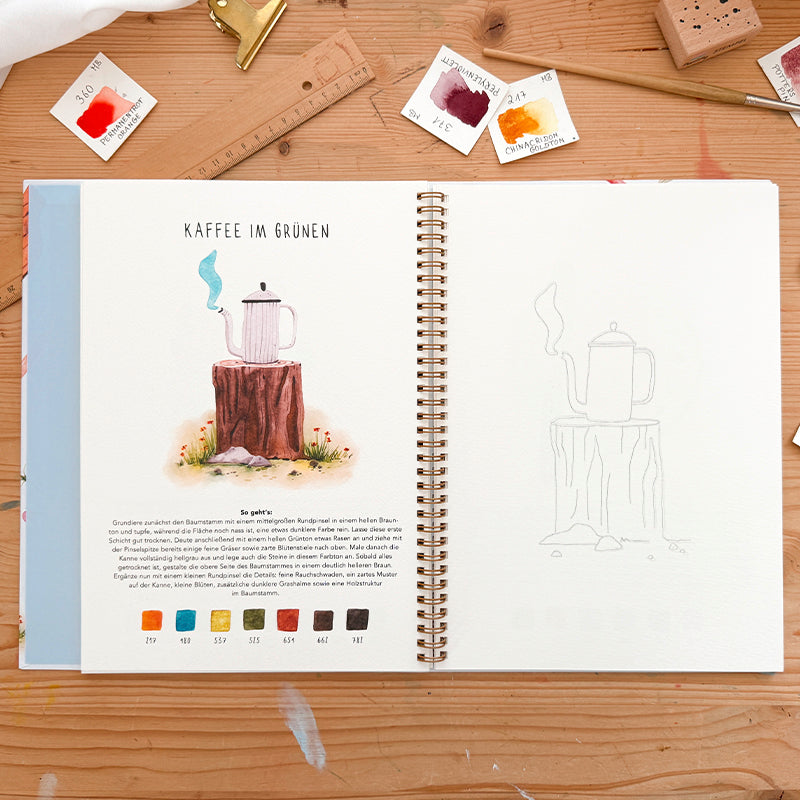 MEIN AQUARELL CAFÉ Malbuch