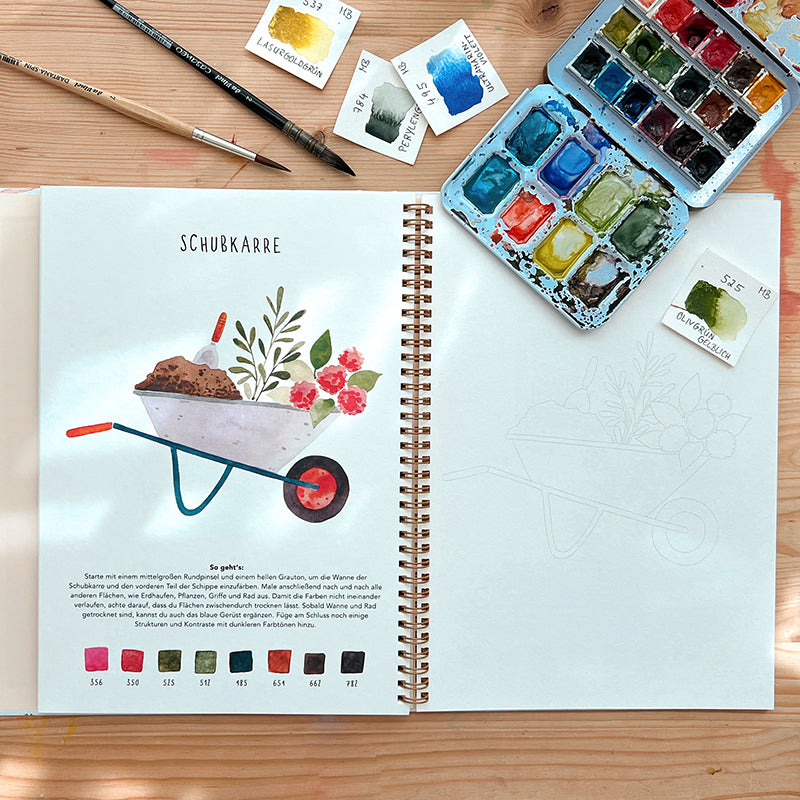 MEIN AQUARELL GARTEN Malbuch