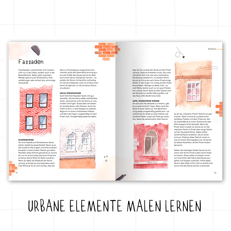URBAN WATERCOLOR JOURNEY: Deine Reise mit Aquarellkasten und Pinsel