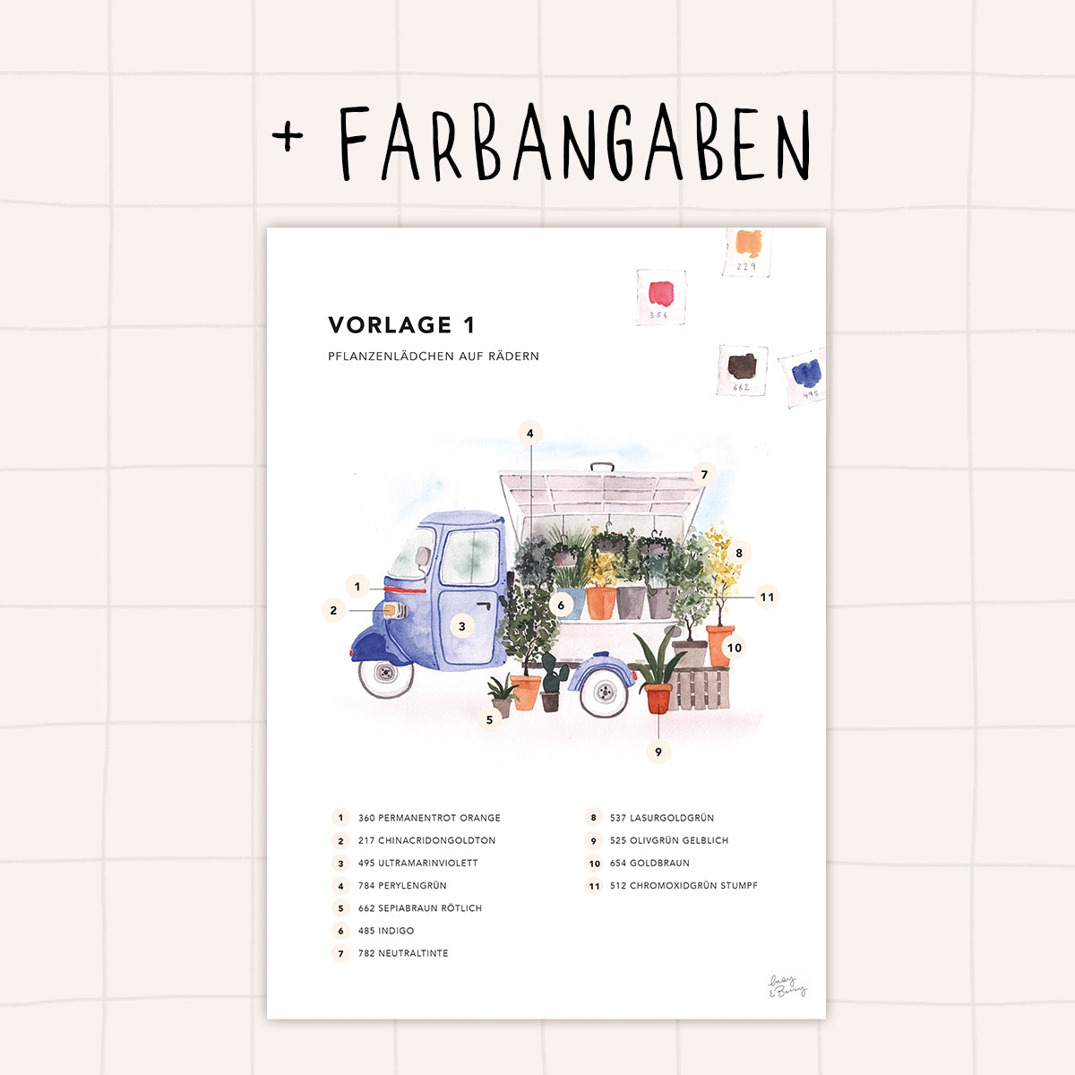 URBAN WATERCOLOR Malvorlagen