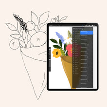 Laden Sie das Bild in den Galerie-Viewer, PROCREATE Floral Layouts