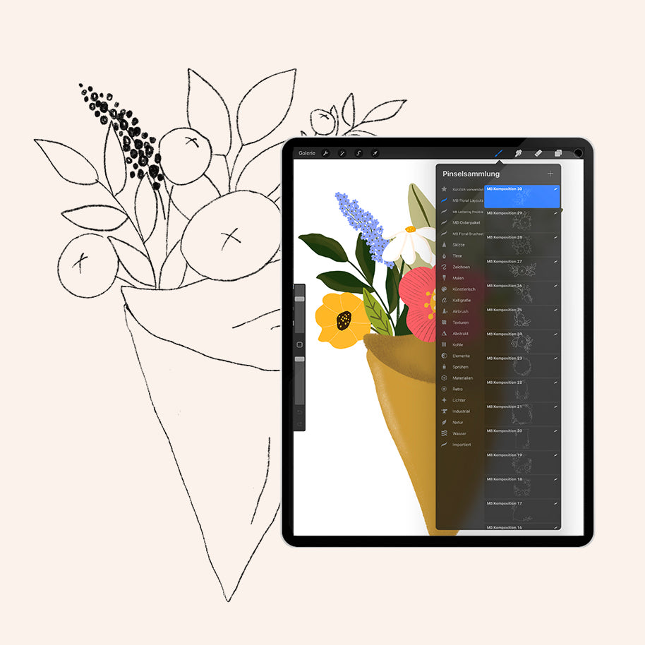 PROCREATE Floral Layouts